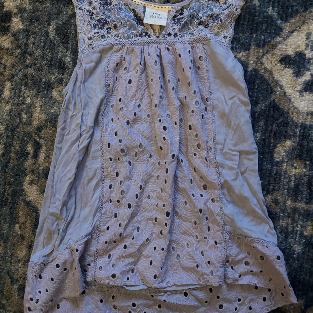 Blue Lace Sleeveless Dress